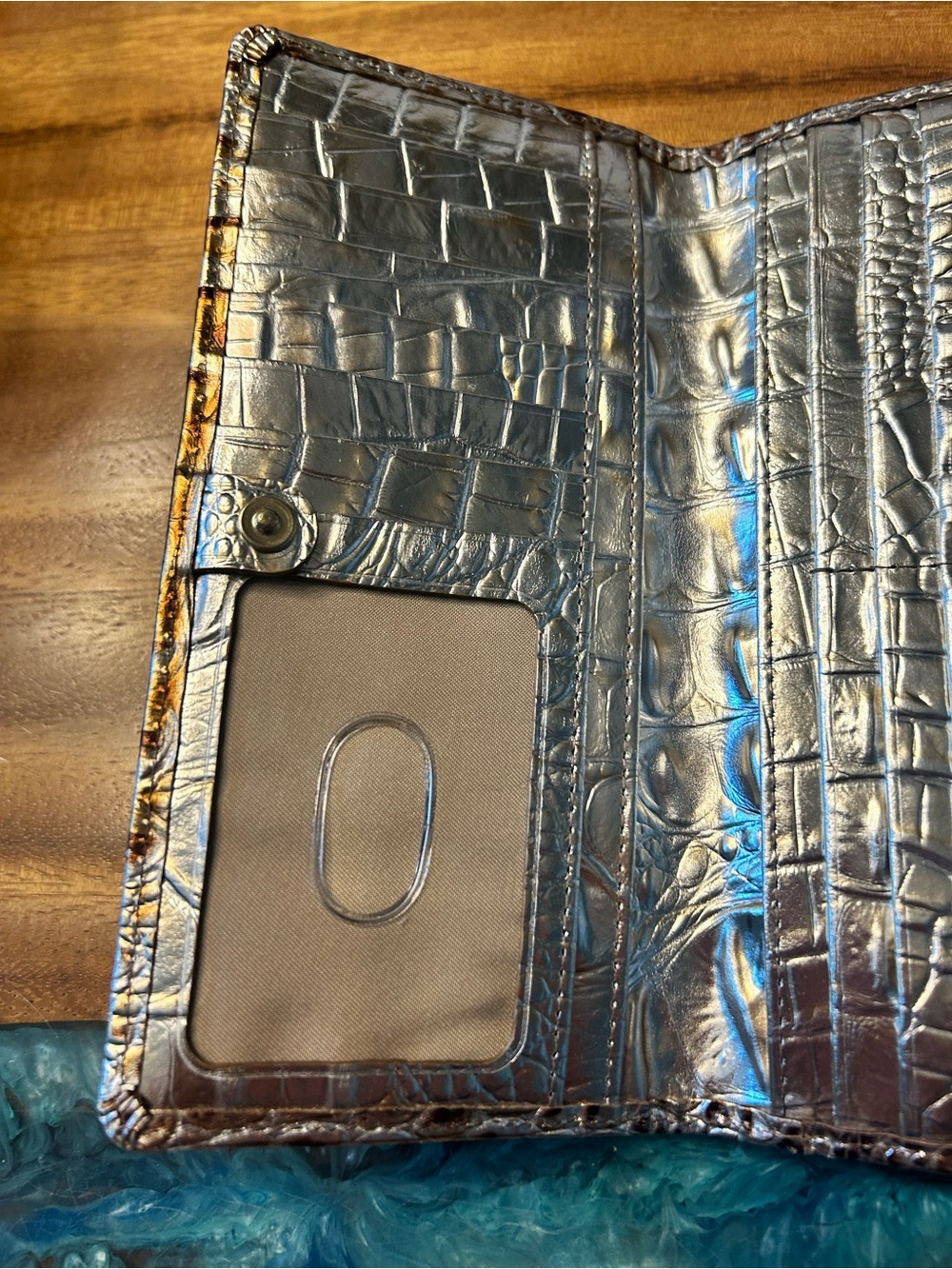 BRAHMIN MACCHIATO OMBRE MELBOURNE ADY WALLET. GENUINE LEATHER. EUC. Beautiful! - Picture 5 of 12